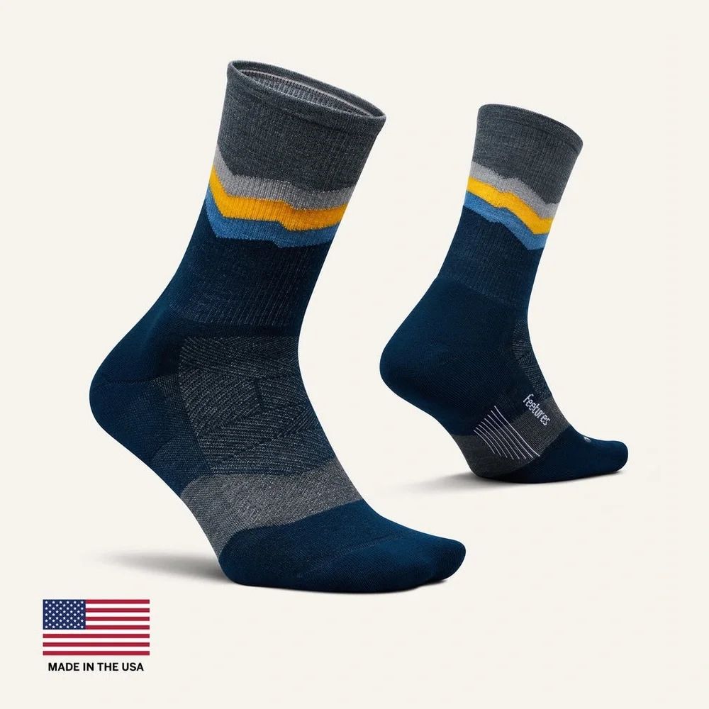 NWT | Feetures | Men's Multi-Color Crew Socks - Picture 2 of 8